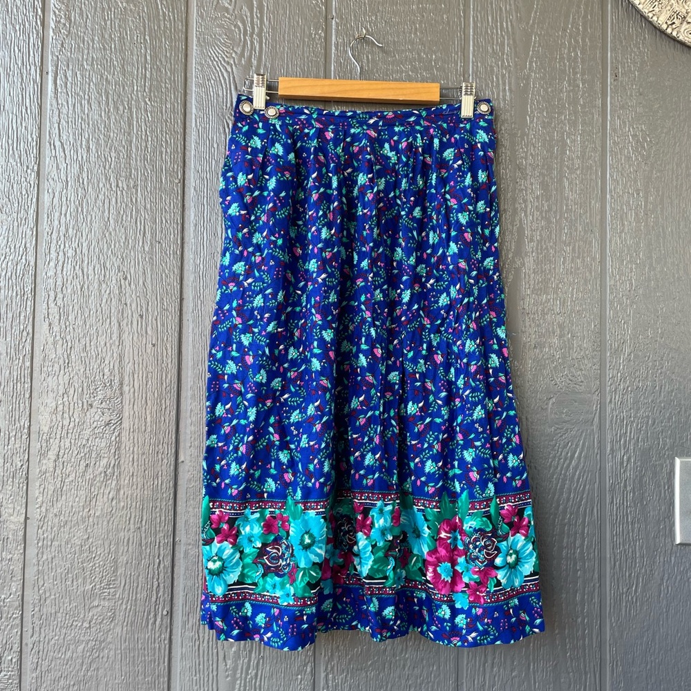 Floral Blue Skirt